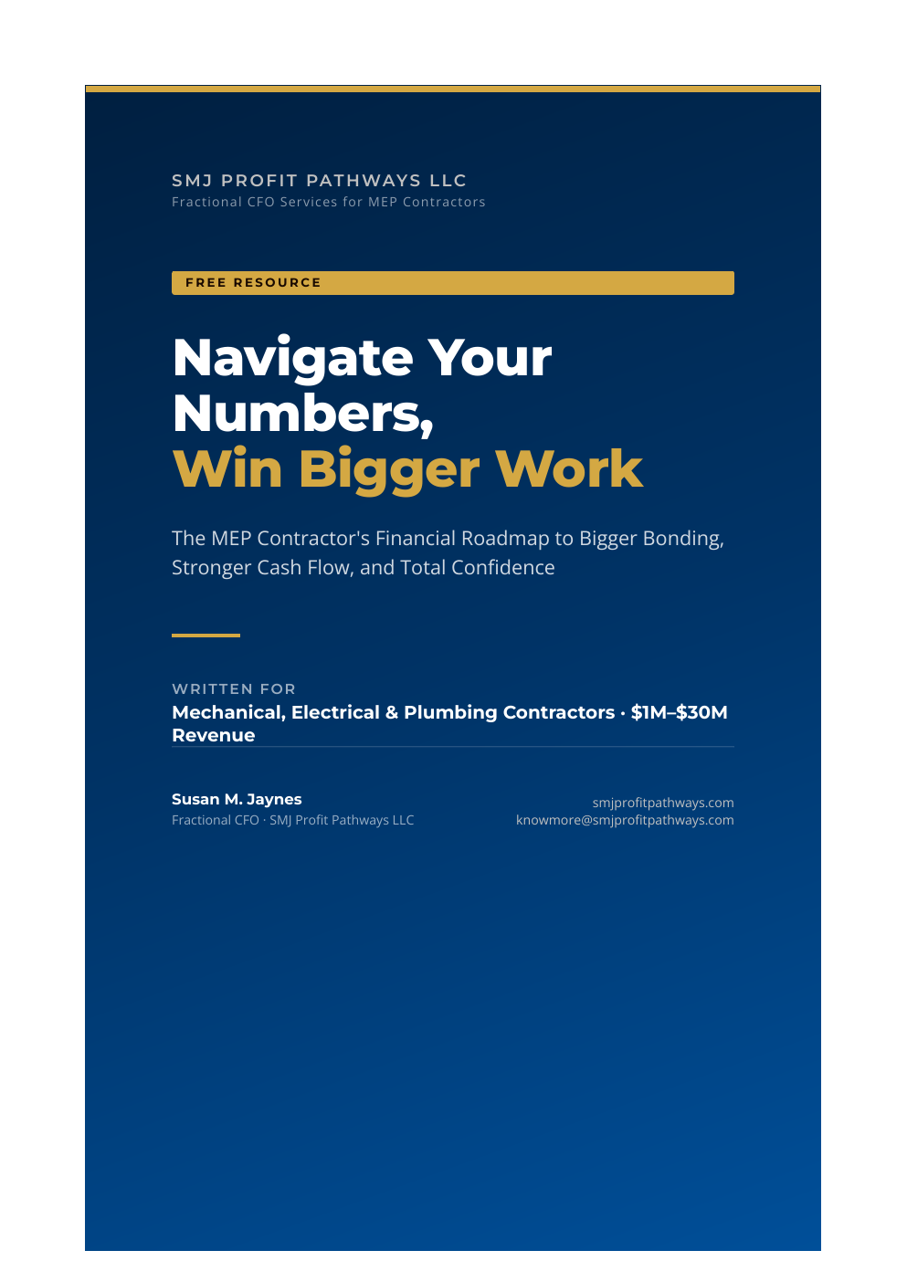 Cover of Navigate Your Numbers, Win Bigger Work by Susan M. Jaynes